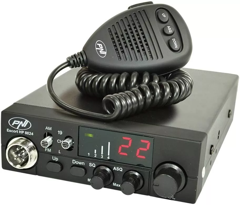PNI HP8024 AM and FM CB radio transceiver for 12V and 24V vehicles
