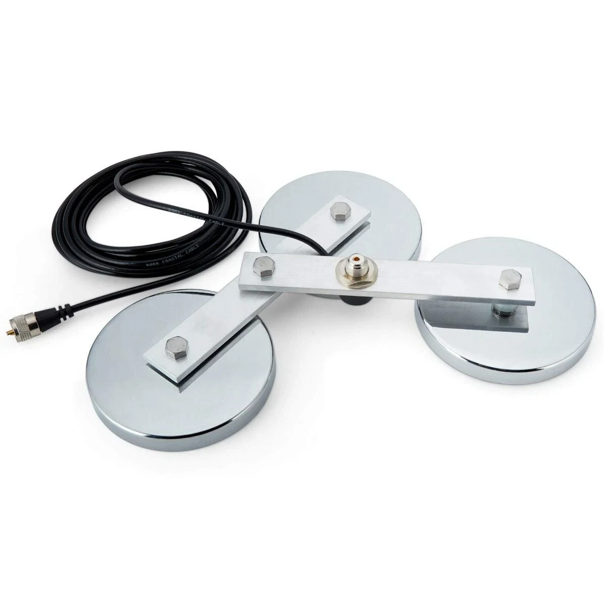 Trimag-S triple magnetic mount with SO239 fitting for a CB aerial